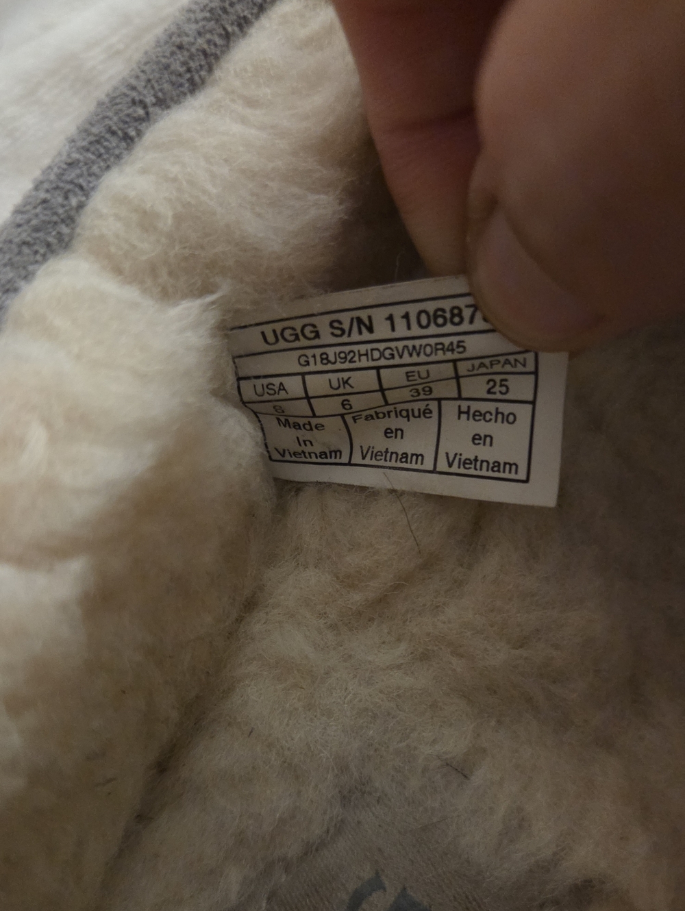 UGG Grey Suede Moccasin Slipper with Shearling Lining - Picture 3 of 11